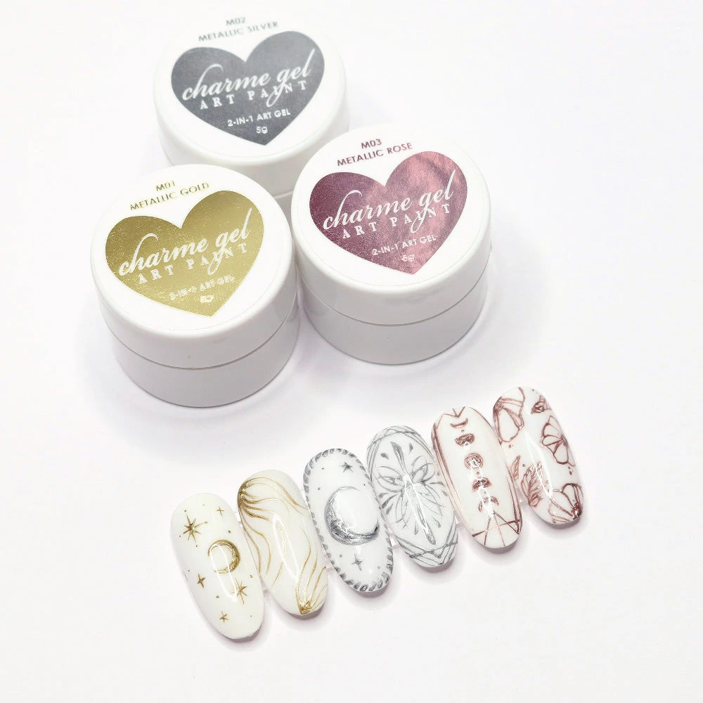 Charme Gel Art Paint / M03 Metallic Rose 3 Charme Gel Art Paint / M03 Metallic Rose - Image 3