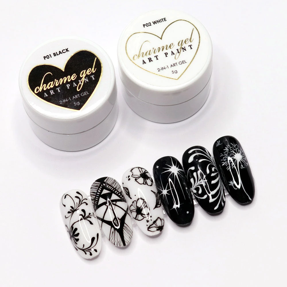 Charme Gel Art Paint / P02 White 2 Charme Gel Art Paint / P02 White - Image 2