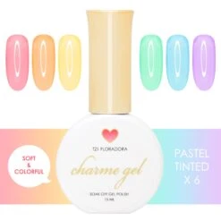 Charme Gel Pastel Tinted Glass Collection / 6 Colors