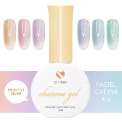 Charme Gel Pastel Velvet Cat Eye Collection / 6 Colors