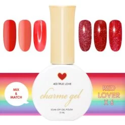 Charme Gel Rainbow Lover Red Collection / 6 Colors