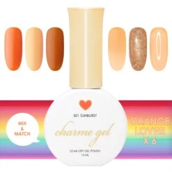 Charme Gel Rainbow Lover Orange Collection / 6 Colors