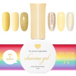 Charme Gel Rainbow Lover Yellow Collection / 6 Colors