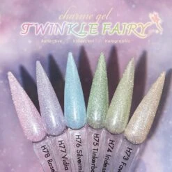 Charme Gel Twinkle Fairy Iridescent Flash Collection / 6 Colors -Tammy Nails Store CGP COL06 30 TWINKLEF 3