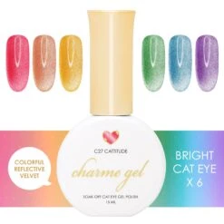 Charme Gel Bright Velvet Cat Eye Collection / 6 Colors