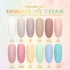 Charme Gel Shimmer Ice Cream Collection / 12 Colors -Tammy Nails Store CGP ICECREAM 12 2