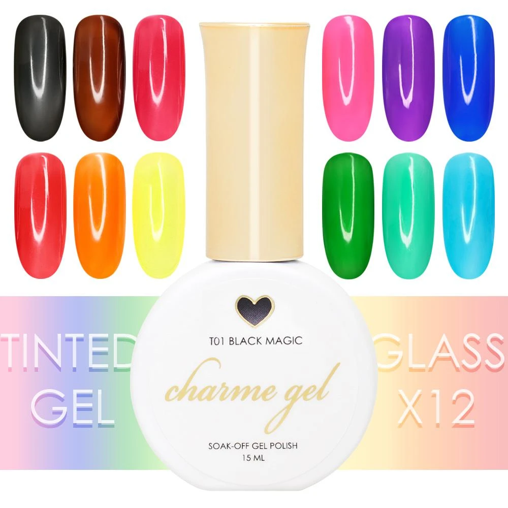 Charme Gel Tinted Glass Collection / 12 Colors 1 Charme Gel Tinted Glass Collection / 12 Colors