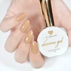 Charme Gel / 201 Warm Latte 9 Charme Gel / 201 Warm Latte -Tammy Nails Store CGP201WL 2