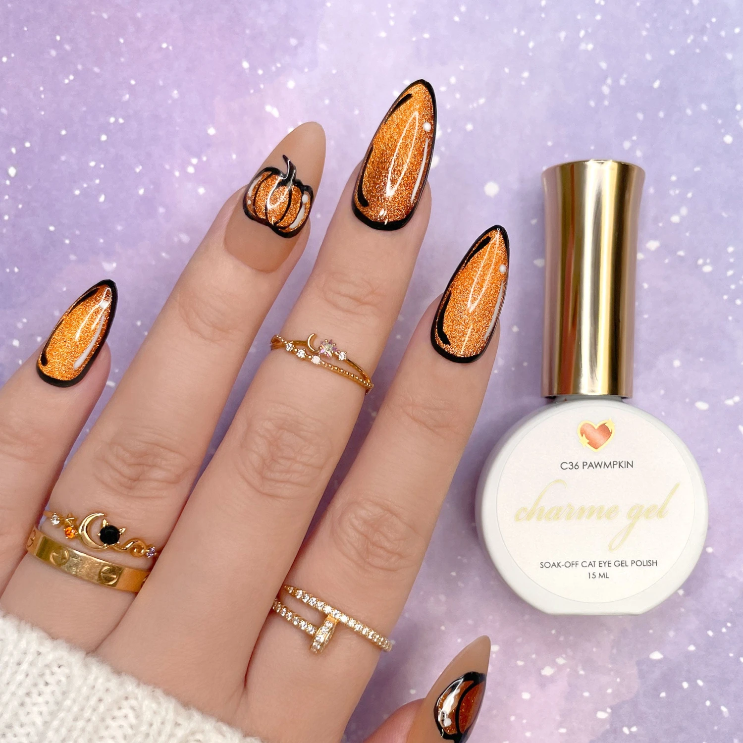 Charme Gel / Cat Eye C36 Pawmpkin 4 Charme Gel / Cat Eye C36 Pawmpkin - Image 4