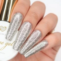Charme Gel / Glitter G02 Silver Leaf -Tammy Nails Store CGPG02SL 2 jpg