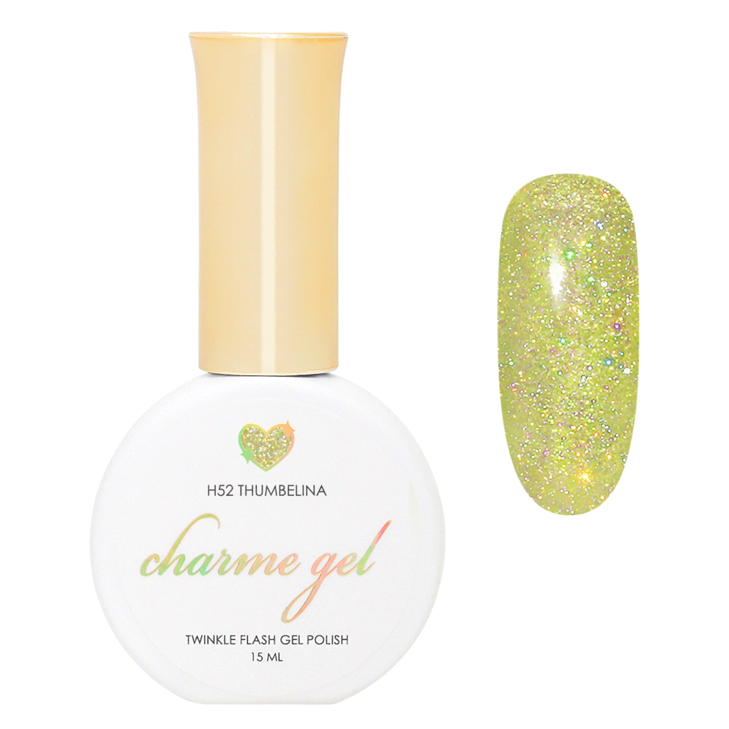 Charme Gel / Holographic Twinkle H52 Thumbelina 1 Charme Gel / Holographic Twinkle H52 Thumbelina