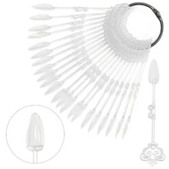 Vintage Key Nail Art Swatch Sticks / Almond / Clear