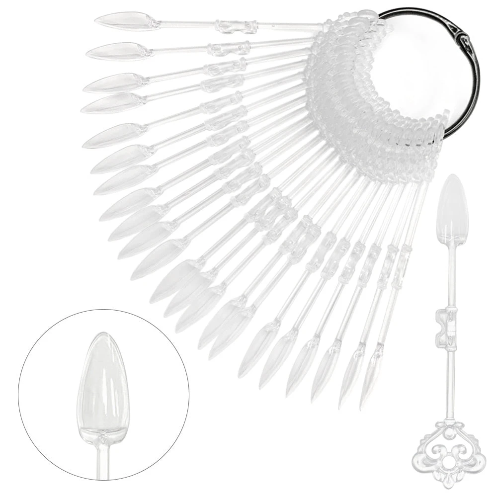 Vintage Key Nail Art Swatch Sticks / Almond / Clear 1 Vintage Key Nail Art Swatch Sticks / Almond / Clear