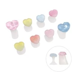 Soft Silicone Pedicure Toe Separator Set / Candy Heart