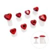 Soft Silicone Pedicure Toe Separator Set / Red Heart