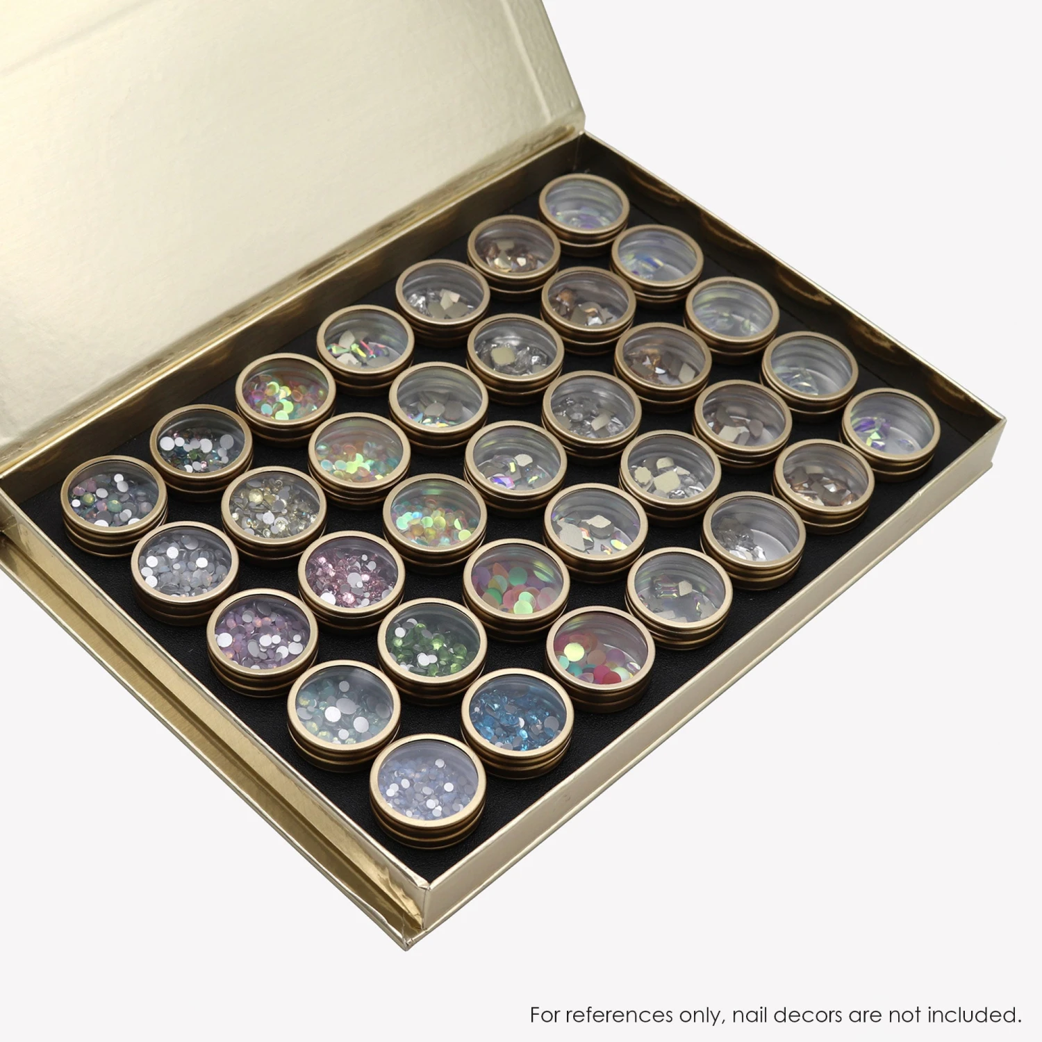 Nail Art Storage Box / Gold / 35 Jars 3 Nail Art Storage Box / Gold / 35 Jars - Image 3