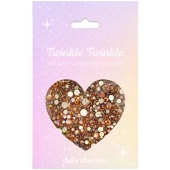 Twinkle Twinkle Round Flatback Rhinestone Mix / Amber Glow