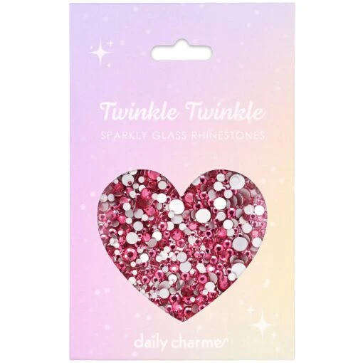 Twinkle Twinkle Round Flatback Rhinestone Mix / Rose -Tammy Nails Store TT RF11 RO