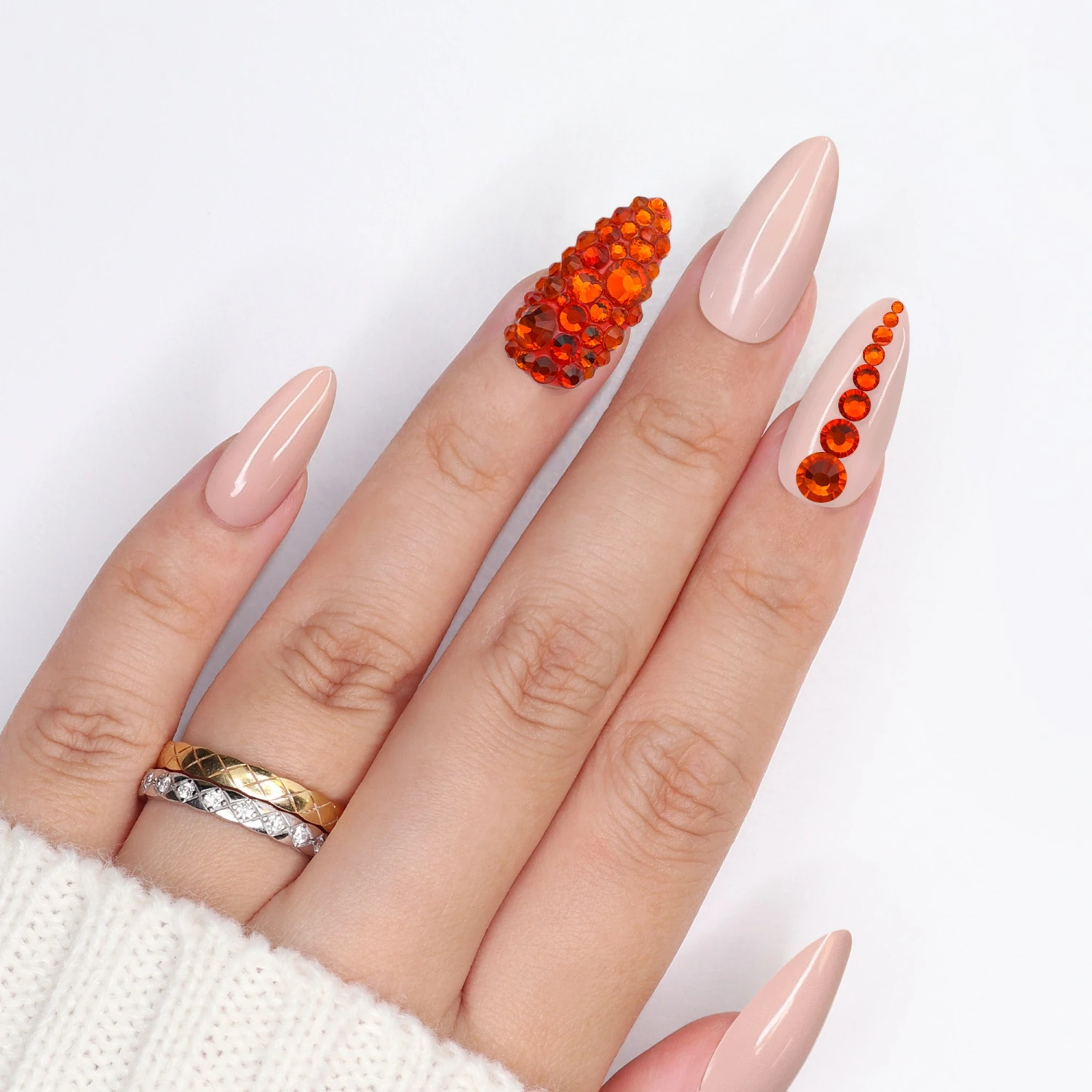 Twinkle Twinkle Round Flatback Rhinestone Mix / Tangerine 2 Twinkle Twinkle Round Flatback Rhinestone Mix / Tangerine - Image 2