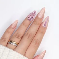 Twinkle Twinkle Round Flatback Rhinestone Mix / Light Rose -Tammy Nails Store TT RF21 LR 3