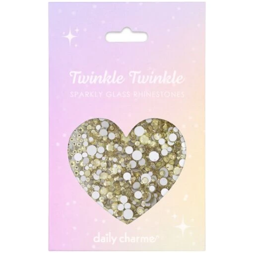 Twinkle Twinkle Round Flatback Rhinestone Mix / Light Jonquil -Tammy Nails Store TT RF22 LJ 1