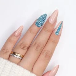 Twinkle Twinkle Round Flatback Rhinestone Mix / Aquamarine -Tammy Nails Store TT RF24 AQ 3