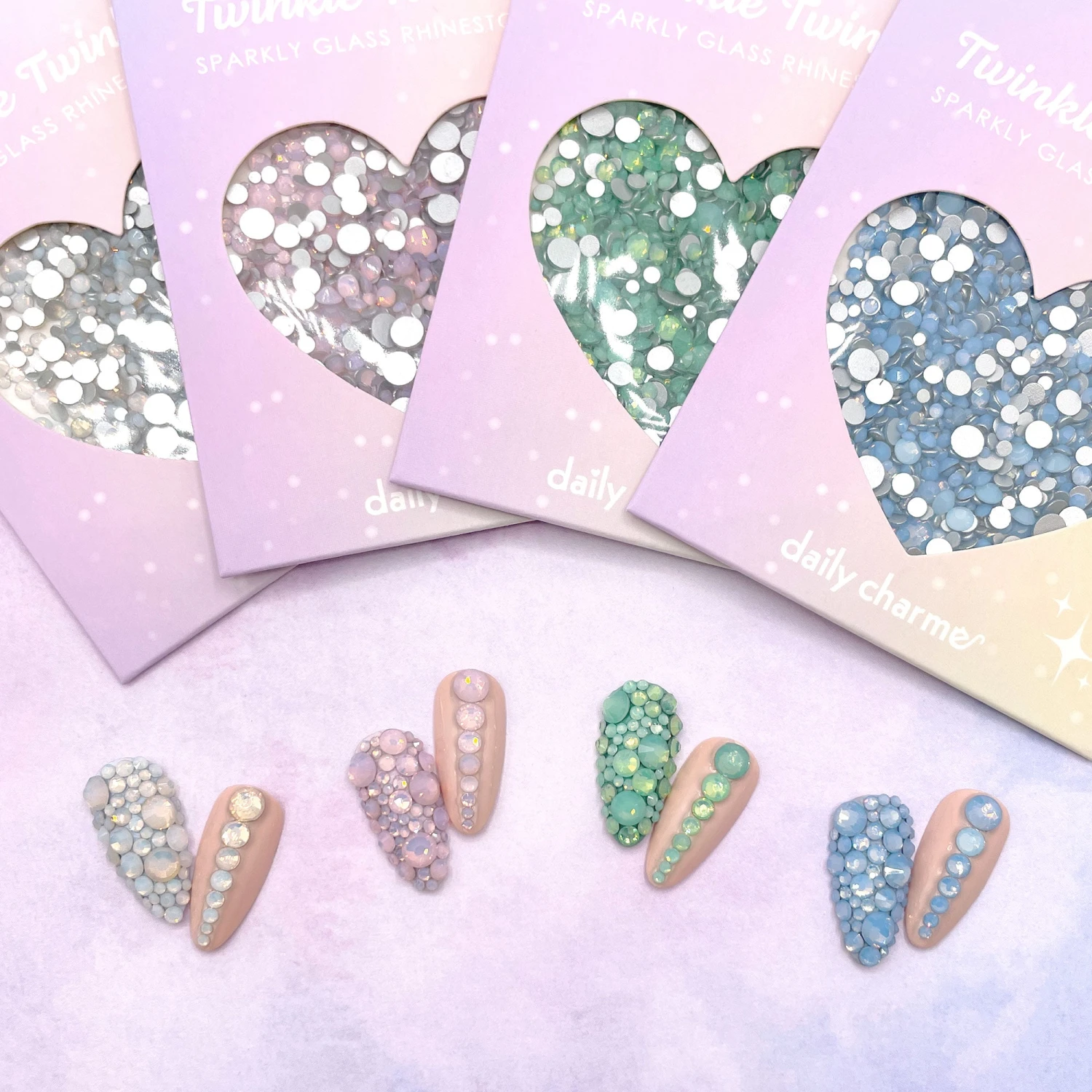 Twinkle Twinkle Round Flatback Rhinestone Mix / Chrysolite Opal 2 Twinkle Twinkle Round Flatback Rhinestone Mix / Chrysolite Opal - Image 2