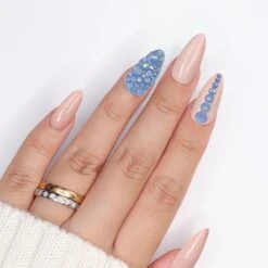 Twinkle Twinkle Round Flatback Rhinestone Mix / Air Blue Opal -Tammy Nails Store TT RF28 ABO 3