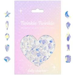 Twinkle Twinkle Shaped Flatback Rhinestone Mix / Crystal AB Unfoiled