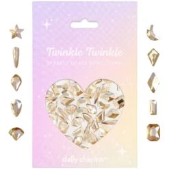 Twinkle Twinkle Shaped Flatback Rhinestone Mix / Golden Shadow